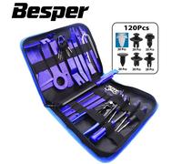 Kit d'outils de retrait de garniture de porte de voiture, Kit de crochets de retrait Audio pour tableau de bord automobile, Clips de fixation de taille mixte, ensemble d'outils de réparation de RED 5 