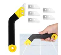 Kit d'outils de retrait de joints avec 5 lames de rechange, scie coudée pour carrelage de salle de bain, cuisine, carrelage de sol