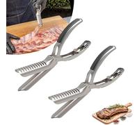 Kit d'outils de retrait de membrane de nervure en acier inoxydable - Outil professionnel de préparation des côtes de barbecue pour éplucher sans effort les membranes, design ergonomique et passe au
