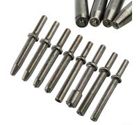 Kit d'outils de rivet pour marteau pneumatique avec têtes semi-creuses et solides pour projets de rénovation (8 mm pour tête semi-creuse)