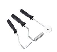 Kit d'outils de rouleau en fibre de verre, 3 pièces/ensemble d'outils de pagaie à bulles, ensemble de rouleaux de bulle de stratification de résine de fibre de verre en alliage d'aluminium, baignoire