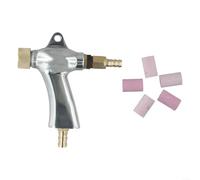 Kit d'outils de sablage avec 5 buses en céramique - Dispositif de sablage pneumatique pour enlever la peinture de la rouille, pistolet à sable portable pour nettoyage du métal, du verre, du bois