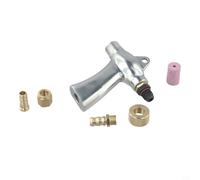 Kit d'outils de sablage portable avec buses en laiton, pistolet à sable professionnel pour métal, verre, rouille et peinture, compatible avec perles de verre (argenté)