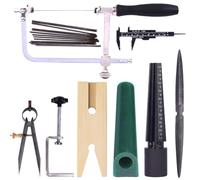 Kit d'outils de sculpture d'anneau de cire pour bijoutiers - Kit de moulage de cire perdue - Scie à anneau avec lames - Tailleur de bague de cire - Lime à cire pour bijoutiers