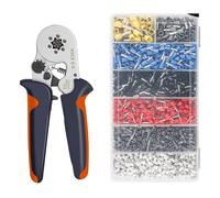 Kit D'outils De Sertissage De Virole Avec Bornes De Fil Isolées Par Viroles, Sertisseuse De Fil À Cliquet For Connecteurs De Fils Électriques(HSC8 6-6 2000PCS kit)