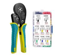 Kit D'outils De Sertissage De Virole, Kit De Pince À Sertir De Virole De Fil, Pinces À Sertir Hexagonales (0,08-16 Mm²/AWG28-5) For Connecteurs De Viroles De Fil(Green 16-6 400pcs)