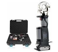 Kit d'outils de sertissage hydraulique électrique - Alimenté par piles pour un sertissage efficace des cosses de câble, comprend 12 paires de matrices pour différentes tailles
