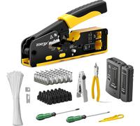 Kit d'outils de sertissage RJ45, pince à sertir multifonctions, kit d'outils réseau, CAT6A/CAT6/CAT5E, kit chat7