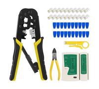 Kit d'outils de sertissage RJ45 pour connecteurs de prise modulaire Cat5 Cat5e Cat6, outil de sertissage réseau RJ-11, 6P/RJ-12, 8P/RJ-45