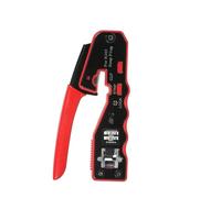 Kit d'outils de sertissage RJ45 pour connecteurs pass-through Cat5e, Cat6, Cat6a, comprenant une pince pour câble réseau, un testeur RJ11 RJ45, 100 fiches plaquées or, 100 bottes