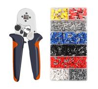 Kit D'outils De Sertissage Virole Avec Bornes Fil Isolées Par Viroles, Sertisseuse À Cliquet For Connecteurs Fils Électriques PréCis, Gain De Temps(HSC8 6-4 1200PCS)