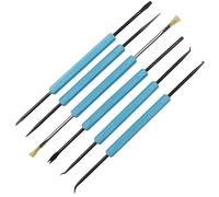 Kit d'outils de soudage 6 en 1, outil de démontage double face, nettoyant pour circuit imprimé, kit de réparation de carte PCB (bleu)