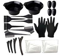 Kit d'outils de teinture pour cheveux, brosse de coiffure, peigne, cache-oreilles, bol mélange, ensemble d'outils coloration cheveux, 22 pièces..
