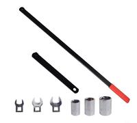 Kit d'outils de tendeur de courroie serpentine 8 pièces, avec poignée d'entraînement de 96,5 cm et clés à pied de biche pour réglage de la poulie de renvoi, kit automobile hexagonal de 9,5 cm