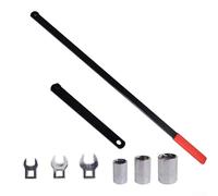 Kit d'outils de tendeur de courroie serpentine en métal avec poignée d'entraînement de 1,9 cm et plusieurs adaptateurs hexagonaux pour libérer la pression du ressort sur les moteurs