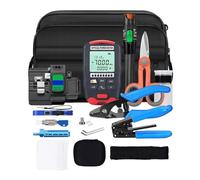 Kit D'outils de Terminaison de Fibre Optique, Localisateur Visuel de Défauts 30 Km, Compteur de Puissance Optique -70 ~ + 10 DBm, Couperet de Fibre, Dénudeur de Fil à 3 Ports,