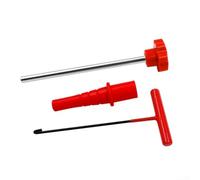 Kit d'outils de tige de valve de pneu 4 pièces pour une utilisation automobile - Extracteur de valve en acier, positionneur de cône en nylon et outil de crochet pour installation rapide de valve et