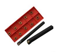 Kit d'outils de tournage interne avec deux supports modèles SCLCR1010H06 et S10K SCLCR06 et dix inserts CCMT060204 pour utilisation