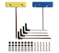 Kit d'outils de tournevis S2 Allen avec poignée en forme de T, tête sphérique hexagonale, réparation universelle, livré avec 16 aimants carrés M3, 12 vis M3 x 8 mm