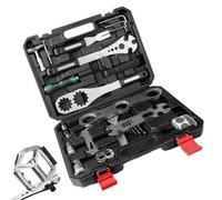 Kit d'outils de vélo avec coffret de rangement | Outils de réparation de vélo adaptés pour VTT, vélos de route, chaînes et pneus