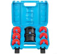 Kit d'outils de vidange de fourche de moto, 14 pièces bague d'étanchéité à huile en acier avec adaptateurs 35-50 mm, kit de montage universel pour entretien de moto dans une boîte de rangement