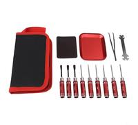 Kit d'outils de voiture télécommandés 12 pièces avec jeu de tournevis pour vis à fente pour fixations hexagonales Phillips, pinces, clés à molette, outils de réparation pour quadricoptère, hélicoptère