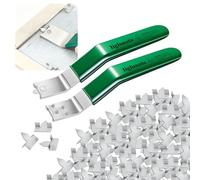 Kit d'outils d'encadrement facile à une main : 2 tournevis + 200 points de vitrage pour vitrage de fenêtre, cadres photo et clips de support