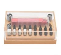 Kit d'outils d'entretien de montre avec boîte de rangement de poignée et 20 têtes de rechange pour les opérations d'entretien des tubes et des roulements à couronne