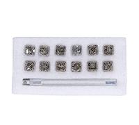 Kit d'outils d'estampage du cuir - Tampons d'artisanat du cuir DIY, gravure précise sur métal, design de mode personnalisé, pour vestes, ceintures, portefeuilles, chaussures, (type 2)