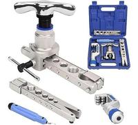 Kit d'outils d'évasement - Coupe-tuyau et outil d'évasement excentrique à 45° pour évasement simple de 6 à 19 mm - Ensemble d'outils de plomberie essentiels