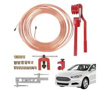 Kit d'outils d'évasement de ligne de frein, kit de coupe de tube en cuivre, appareil d'évasement hydraulique de 0,9 cm, cintreuse et coupe-tuyaux, adapté pour la réparation automobile, l'installation