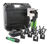 Kit d'outils d'évasement de tubes électriques sans fil pour tuyaux en cuivre souple, aluminium, laiton avec 5 pinces, design excentrique à 45 ° pour une création facile d'un seul évasement