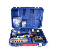 Kit d'outils d'évasement, Extenseur électrique, tube en cuivre, cloche, bouche de tasse, perceuse à main, extenseur, batterie au lithium(WK-E806AM-L (square steel))