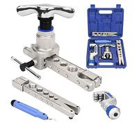 Kit d'outils d'évasement, kit d'outils d'évasement de tubes excentriques à 45°, pour évasements simples de 1/4'' à 3/4'' et de 6 à 19 mm, avec embrayage, coupe-tube, outil d'ébavurage pour tubes en