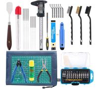 Kit d'outils d'impression 3D 42 pièces comprenant un outil de débavure,un outil de nettoyage et de retrait avec sac de rangement,ensemble d'outils pour imprimante 3D pour le nettoyage,la
