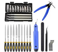 Kit d'outils d'imprimante 3D avec 13 lames différentes, 32 pièces de finition de modèle, modélisme professionnel, accessoires d'affûtage et d'ébavurage