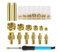 Kit d'outils d'insertion Nutsert en laiton - Ensemble d'inserts filetés à chaleur haute température, adaptateurs résistants, dispositif d'installation de chauffage d'impression | Atelier professionnel