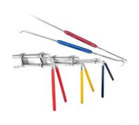 Kit d'outils d'installation de joint hydraulique 5 pièces pour joints de tige en U compatible avec réparation de piston de cylindre hydraulique - Crochet et pic en acier inoxydable