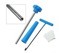 Kit d'outils d'installation de valve pour réparation de pneus - Extracteur de tige de valve, outil de crochet, outil d'aide à la bouche supérieure et gants, construction en métal et plastique, 21,8 x