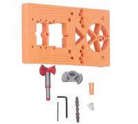 Kit d'outils d'ouverture et de localisation de trou de charnière de 35 mm avec foret et clé en acier allié pour l'installation de portes d'armoires à bois et le positionnement du