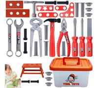 Kit D'outils Enfant,Marteau Et Pince Pour Jeu Symbolique Enfant - 39 Pièces Jeu D'imitation Réaliste Activité D'apprentissage Précoce Pour Maison Jardin École Maternelle Plage Préscolaire,Filles Garço