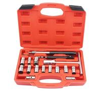 kit d'outils Ensemble d'outils de nettoyage coupe siège d'injecteur, quatre ensembles, dissolvant carbone, outil réparation propre 17 pièces