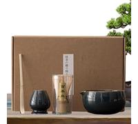 Kit d'outils : fouet artisanal avec cuillère et support, éléments essentiels de mélange de tout en | Ensemble de thé premium pour débutants ou experts qui cherchent à maîtriser l'art