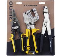Kit d'outils - LEVYS - Lot de 3 outils - Cisaille à tôle - Grignoteuse - Pince à sertir - Découpe précise