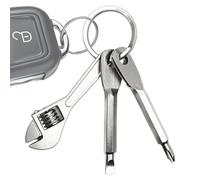 Kit d'outils - Mini tournevis | de clés en acier inoxydable | Lot de 3 outils de réparation, design compact de poche, construction en acier inoxydable, porte-clés pour vélo, moto, voiture