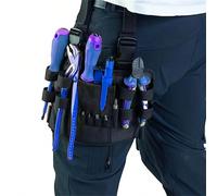 Kit d'outils multifonctions pour électricien avec sac de rangement en canevas épaisse pour tournevis, portable pour le travail du bois Taille unique noirOxford