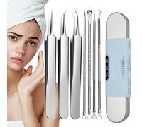 Kit d'outils Pimple Popper, Remover Black Head Remover Comedone Extracteurs | 7x dissolvant à tête noire pour le nez | Tiptes, outil de nez et de visage pour un retrait rapide et facile pour le front,