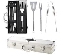 Kit d'outils pour barbecue - ADLER - AD6729 - Acier inoxydable - Léger - Pratique à ranger