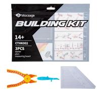 Kit d'outils pour blocs de construction, ensembles multi-usages 3 en 1, avec séparateur de briques, pince à bloc, règle de mesure, compatible avec la plupart des grandes marques