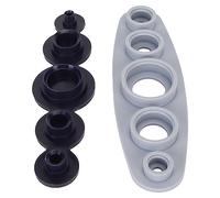 Kit d'outils pour boutons à couverture automatique, 5 tailles de fabricant de boutons en plastique avec une portée de 11 à 29 mm, outil de bricolage non déformable pour les
